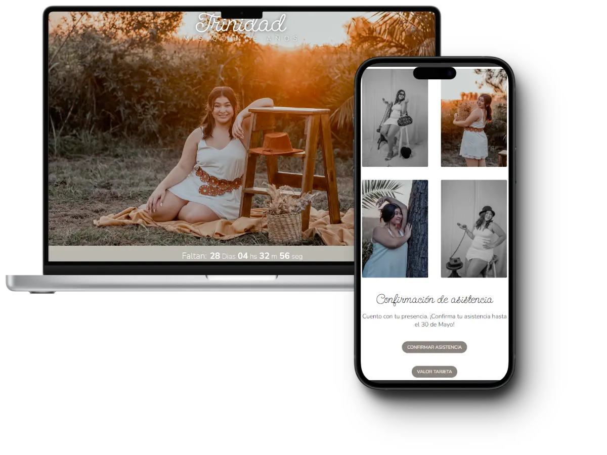Site developed for fifteens party